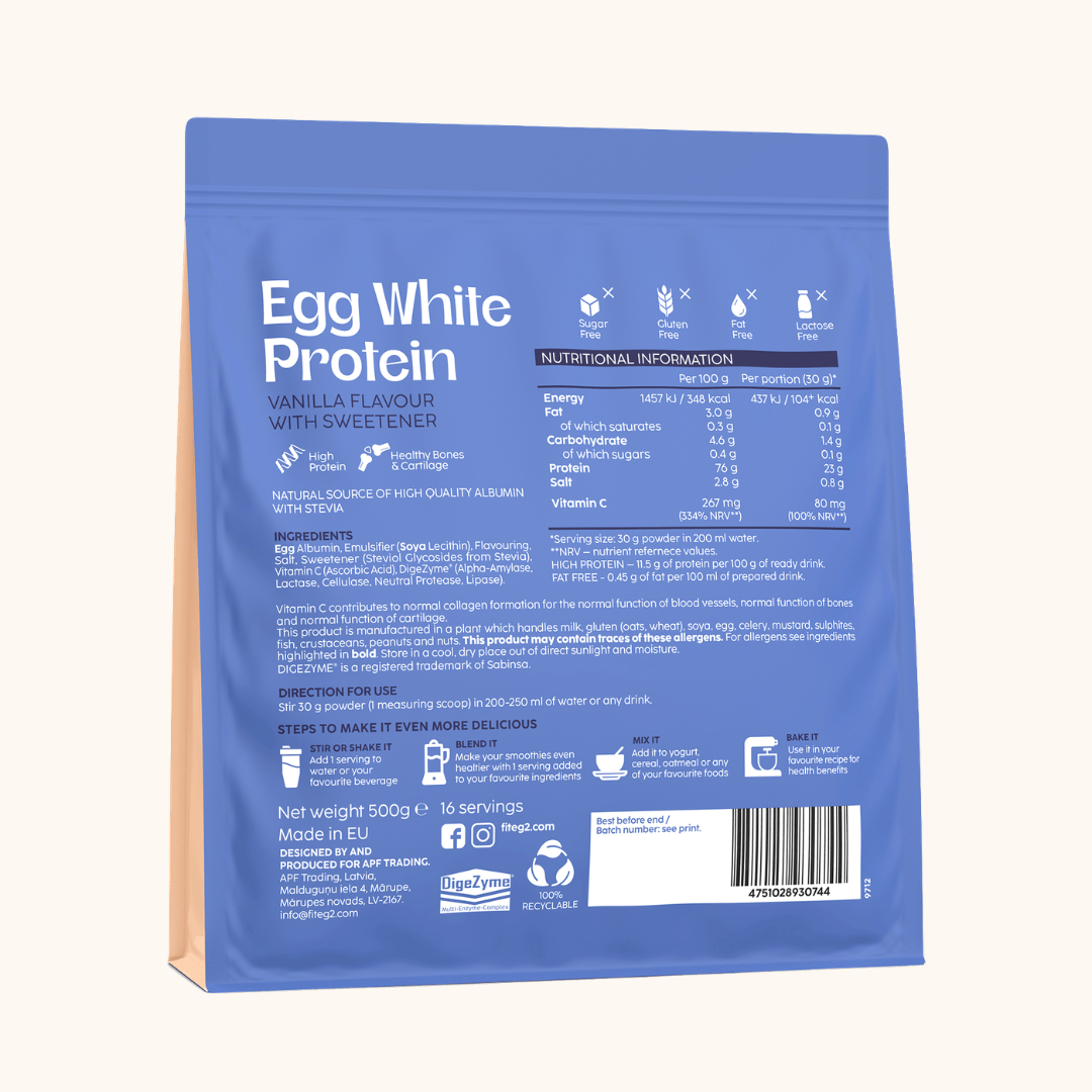 Kiaušinių baltymų miltelių rinkinys „Vanilės trio“