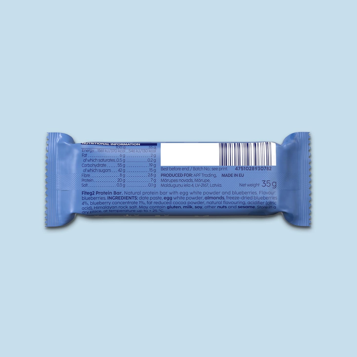 Fiteg² Egg White Protein Bar MIX, 12 bars