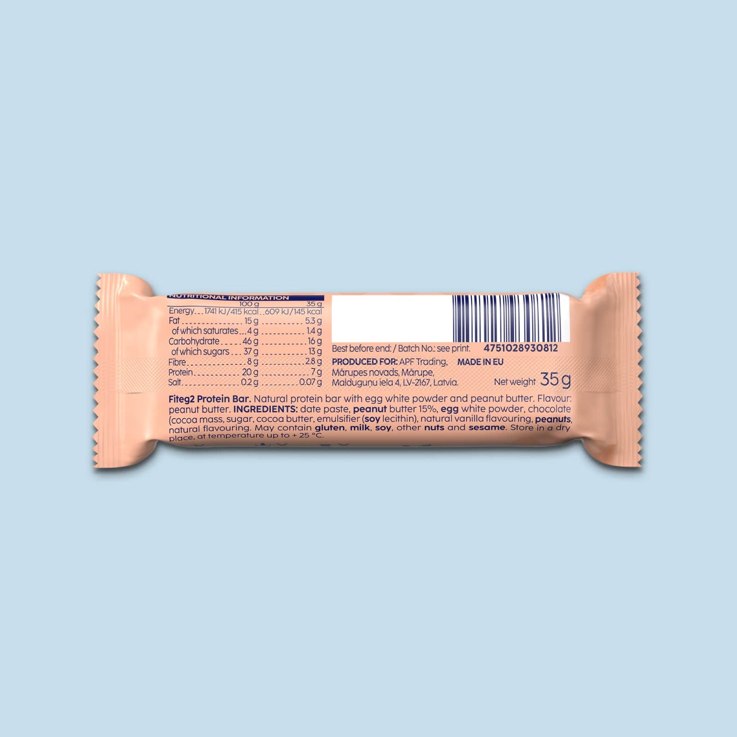 Fiteg² Egg White Protein Bar MIX, 12 bars