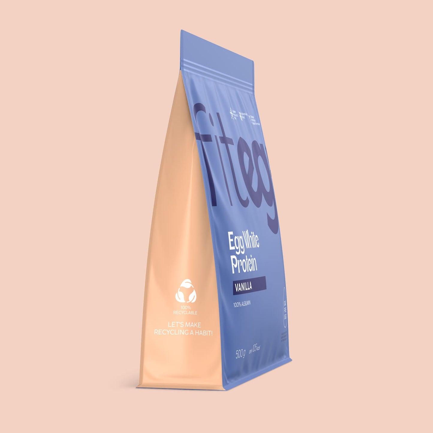 Fiteg2 Egg White Protein Powder Vanilla | Fiteg2 Olu baltuma proteīna pulveris, vaniļas