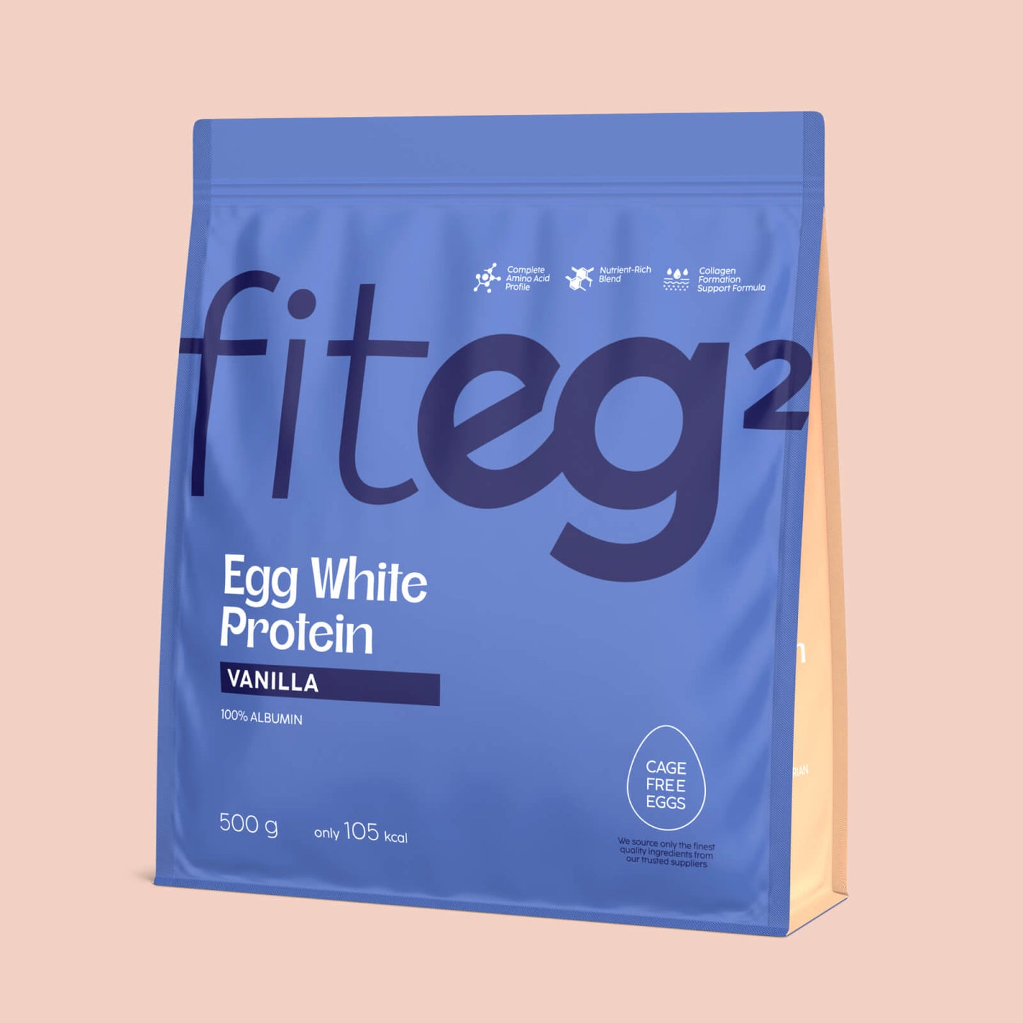 Fiteg2 Egg White Protein Powder Vanilla | Fiteg2 Olu baltuma proteīna pulveris, vaniļas