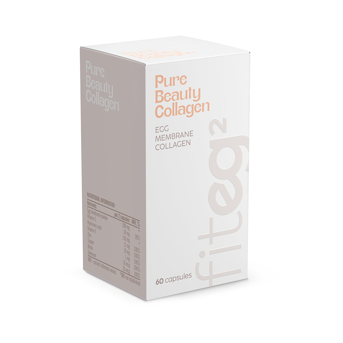 Fiteg2 Pure Beauty Collagen (Egg Membrane Collagen), 60 capsules