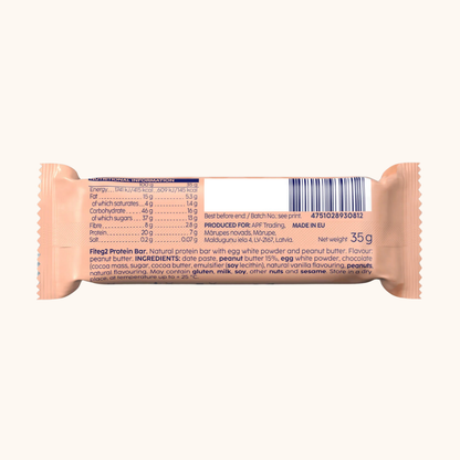 Fiteg2 Egg White Protein Bar - Peanut Butter, 12 bars