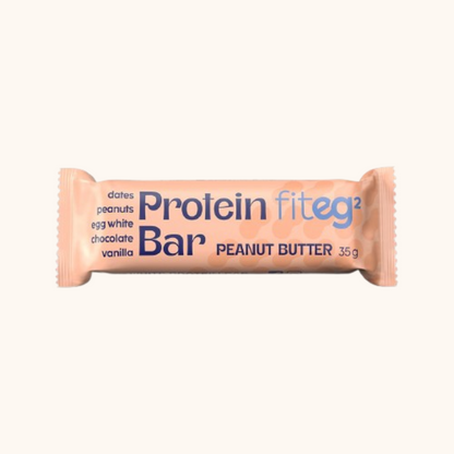 Fiteg2 Egg White Protein Bar - Peanut Butter, 12 bars