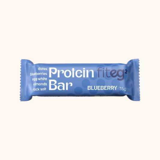 Fiteg2 Egg White Protein Bar - Blueberry, 12 bars