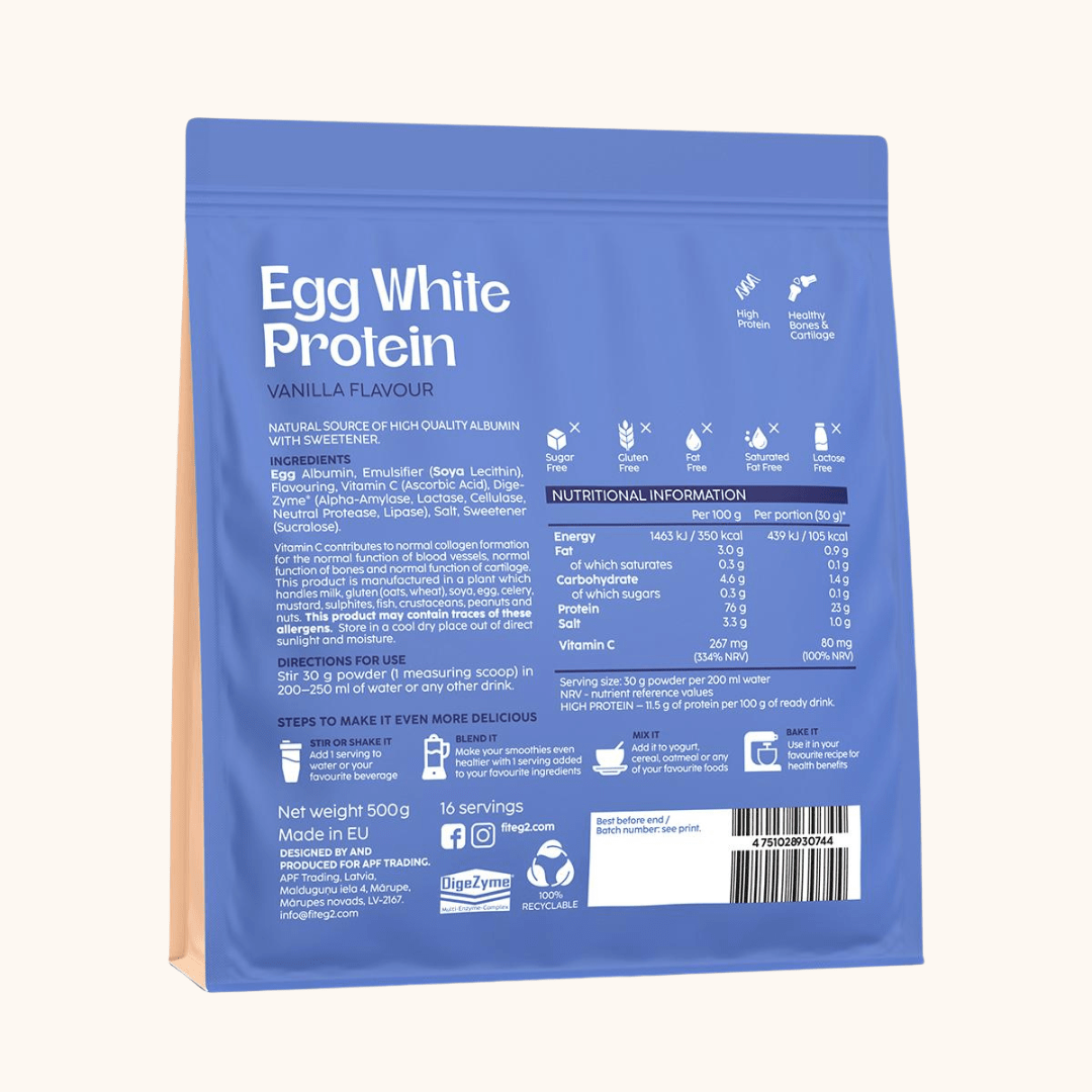 Fiteg² olu baltuma proteīna komplekts “Ziemas gardums”, vaniļas