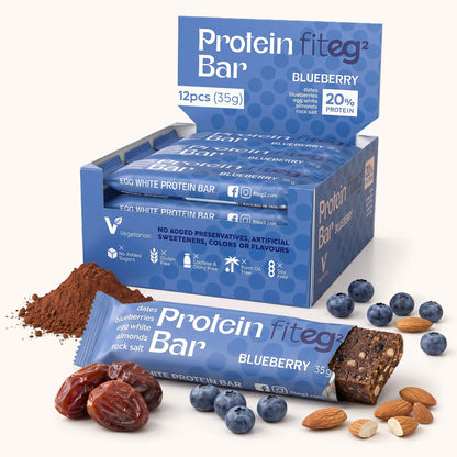 Egg White Protein Bar - Blueberry, 12 bars