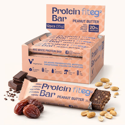 Egg White Protein Bar - Peanut Butter, 12 bars