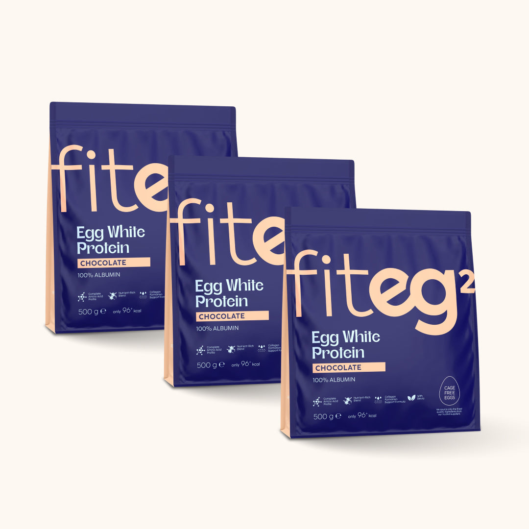 Fiteg2 Olu baltuma proteīna pulvera komplekts "Šokolādes Trio"